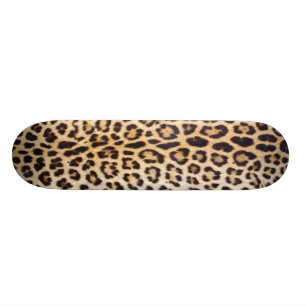 Leopard hair skateboard deck