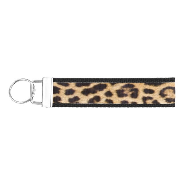 Leopard hair wrist keychain (Keys on Left)