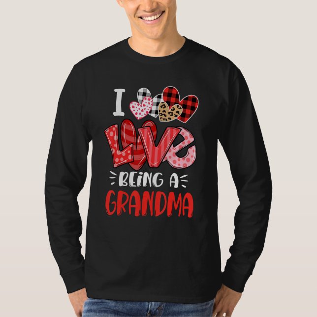 Leopard Happy Mothers Day I Love Being A grandma R T-Shirt (Front)