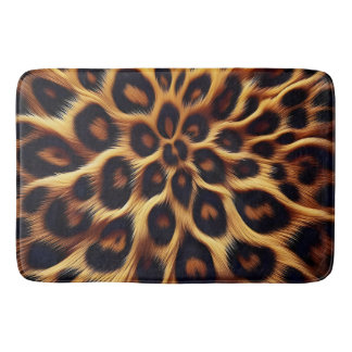 Leopard Haven: Soft Textures, Bold Prints Bath Mat
