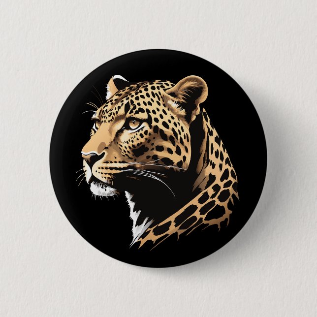 Leopard Head Button (Front)