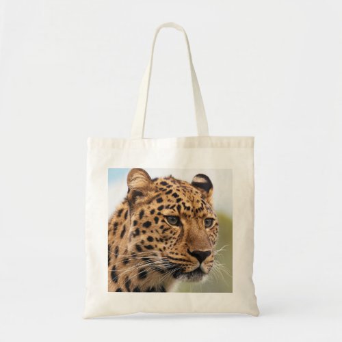 Leopard Head Shot Tote Bag