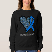 Leopard Heart Charcot Marie Tooth Disease Awarenes Sweatshirt