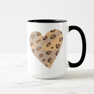 Leopard Heart, custom animal print mugs