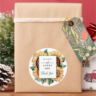 Leopard Heart Floral Classic Round Sticker