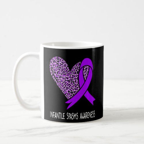 Leopard Heart Infantile Spasms Awareness Purple Ri Coffee Mug