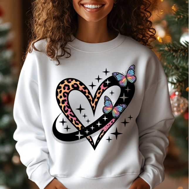 Leopard Heart Infinity Butterfly T-Shirt Hoodie (Creator Uploaded)