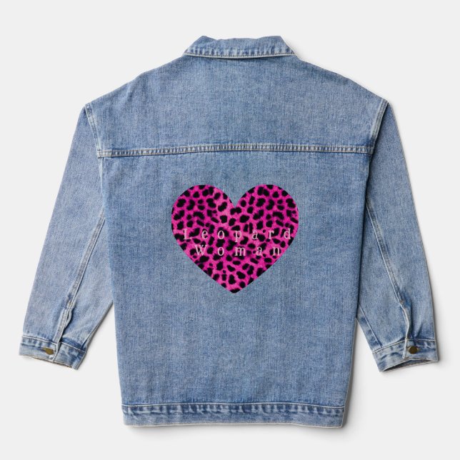 Leopard heart print jacket  (Back)