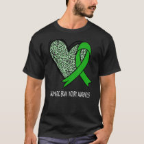 Leopard Heart Traumatic Brain Injury Awareness Gre T-Shirt