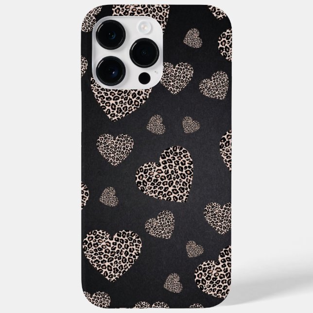 Leopard Hearts Case-Mate iPhone Case (Back)
