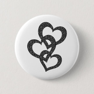 Leopard Hearts Pinback Button