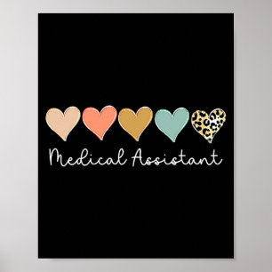Leopard Hearts Valentines Day For Team Medical As Poster