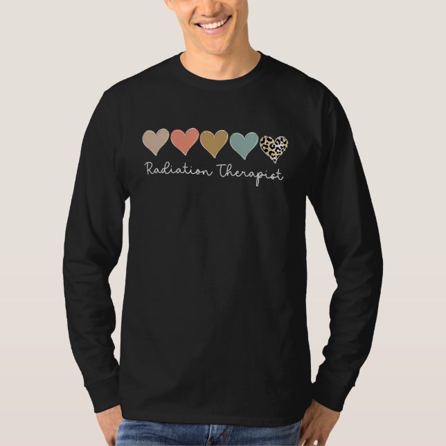 Leopard Hearts Valentine's day for Team Radiation  T-Shirt (Front)