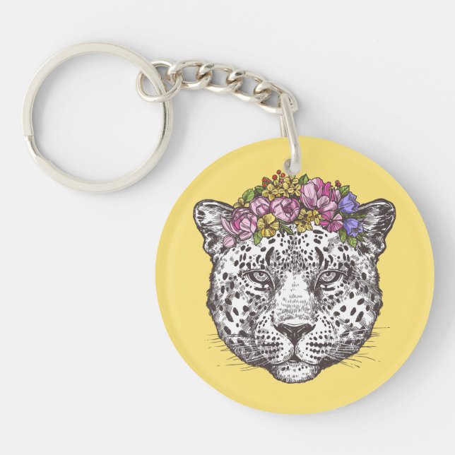 Leopard Hippie Chic Keychain (Front)