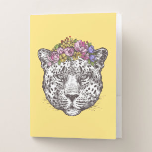 Leopard Hippie Chic Pocket Folder