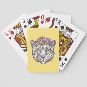 Leopard Hippie Chic Poker Cards