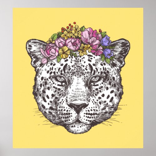 Leopard Hippie Chic Poster