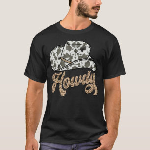 Leopard Howdy Southern Western Girl Country Rodeo T-Shirt