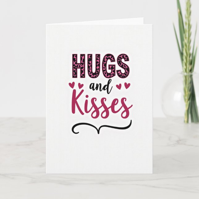 Leopard Hugs Kisses Card (Front)