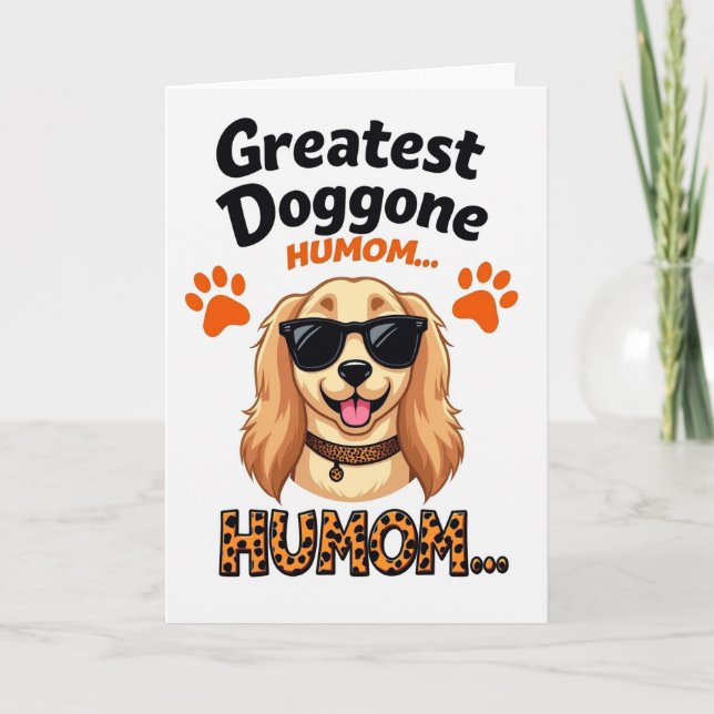 Leopard Humom Dog Card (Front)