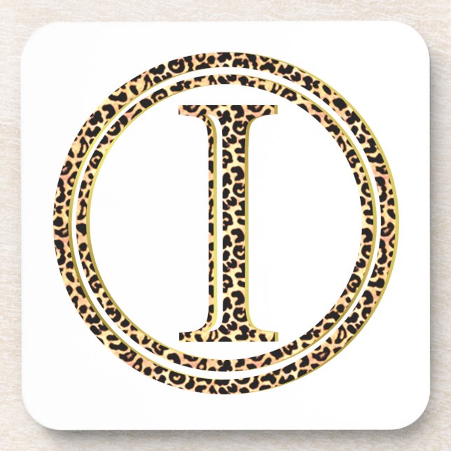 leopard I Beverage Coaster (Front)