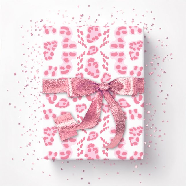Leopard Ikat in Pink Wrapping Paper (Creator Uploaded)