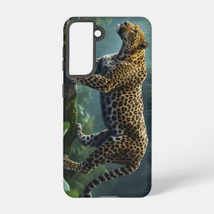 Leopard In A Rainy Jungle Samsung Galaxy S21 Case