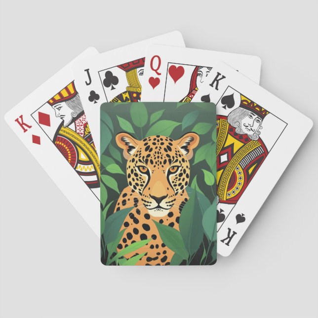 Leopard in the Jungle  Poker Cards (Back)