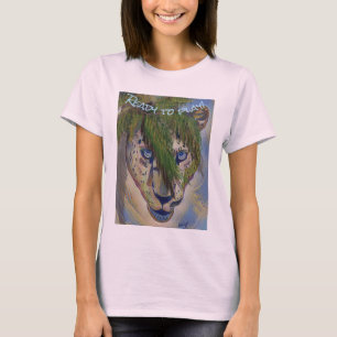 Leopard In The Jungle Ready To Play...Editable T-Shirt