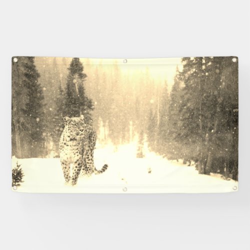 LEOPARD IN THE SNOW Banner