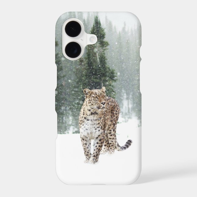 Leopard in the Snow Iphone Case (Back)
