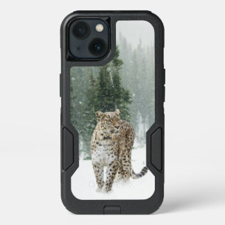 Leopard in the Snow iPhone 13 Case