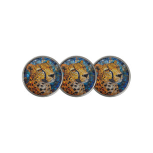 Leopard in Vibrant Colors Golf Ball Marker