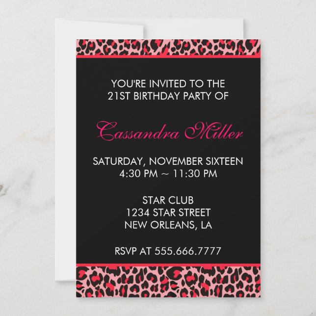 Leopard Invitation (Front)