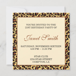 Leopard Invitation