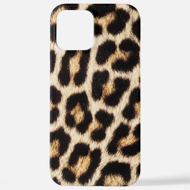 Leopard iPhone 12 Pro MaxSlim Fit Case, Glossy iPhone Case (Back)