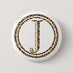 Leopard J Pinback Button