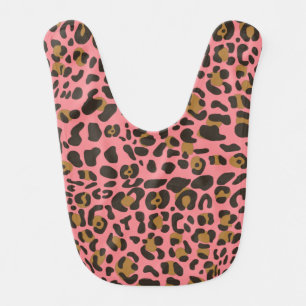 Leopard Jaguar Animal Print Pattern Baby Bib