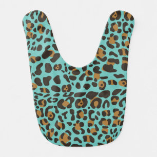 Leopard Jaguar Animal Print Pattern Baby Bib