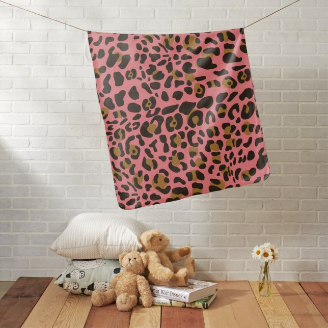 Leopard Jaguar Animal Print Pattern Baby Blanket (In Situ)