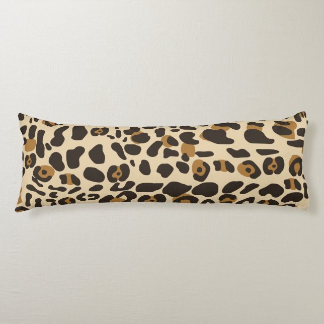 Leopard Jaguar Animal Print Pattern Body Pillow (Front)