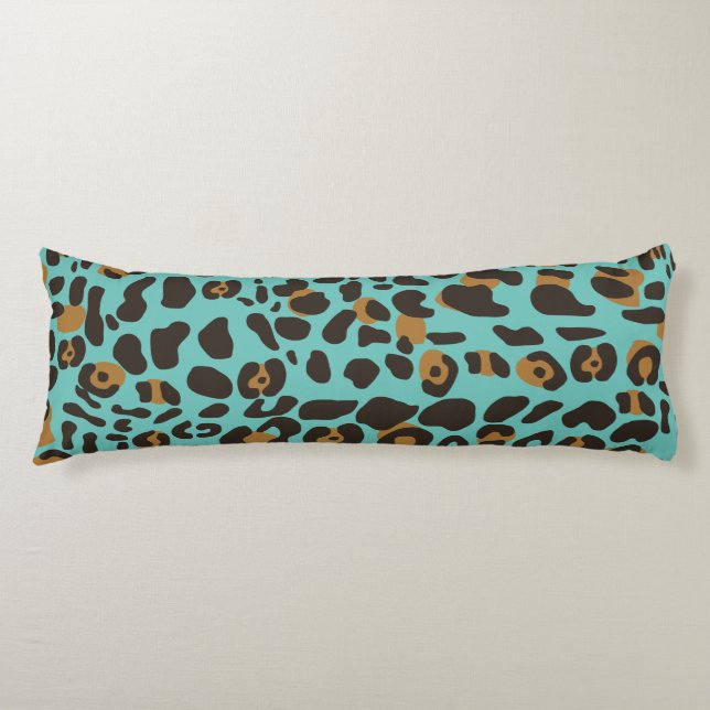 Leopard Jaguar Animal Print Pattern Body Pillow (Front)