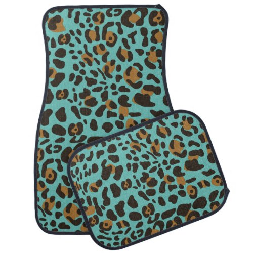 Leopard Jaguar Animal Print Pattern Car Floor Mat