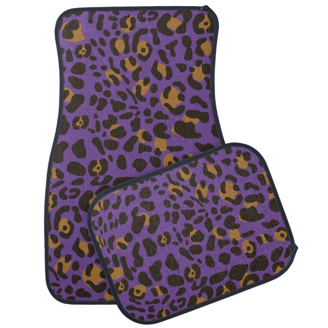 Leopard Jaguar Animal Print Pattern Car Floor Mat (Set)