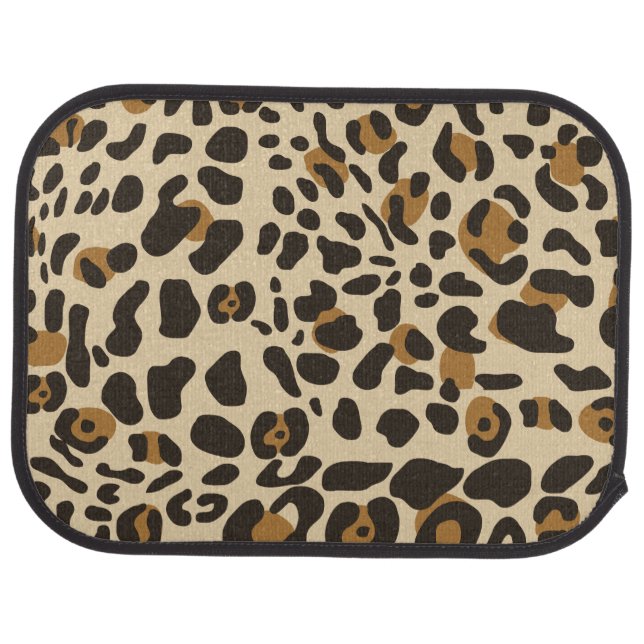 Leopard Jaguar Animal Print Pattern Car Floor Mat (Rear)