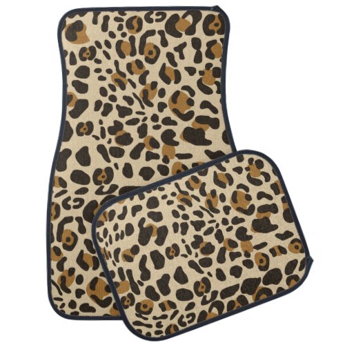 Leopard Jaguar Animal Print Pattern Car Floor Mat