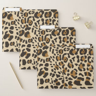 Leopard Jaguar Animal Print Pattern File Folder