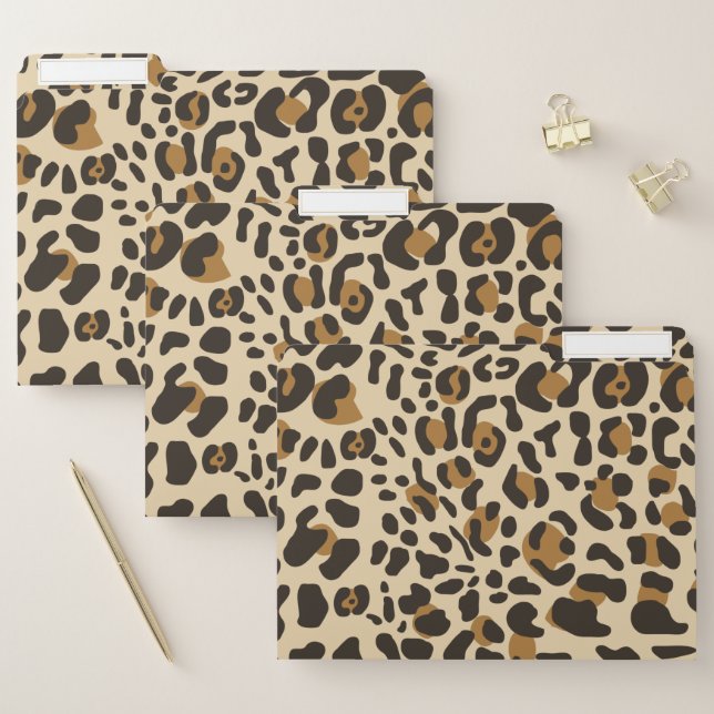 Leopard Jaguar Animal Print Pattern File Folder (Set)