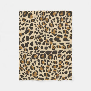 Leopard Jaguar Animal Print Pattern Fleece Blanket