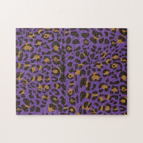 Leopard Jaguar Animal Print Pattern Jigsaw Puzzle